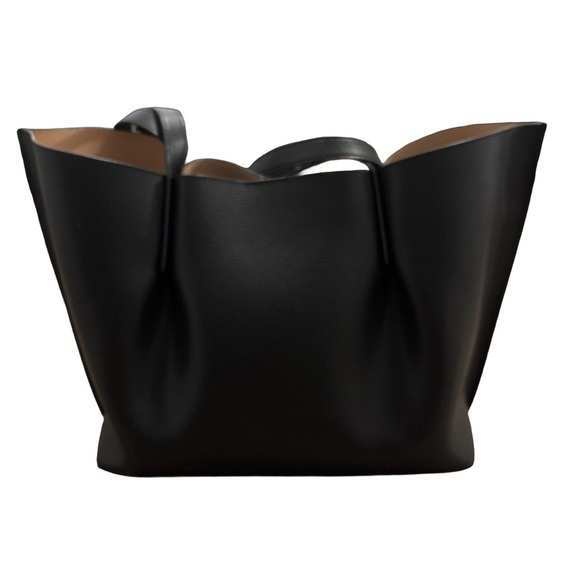 NWT! Michael Kors Emilia Large East West Black Pebbled Leather Tote Shoulder Bag - Picture 4 of 14